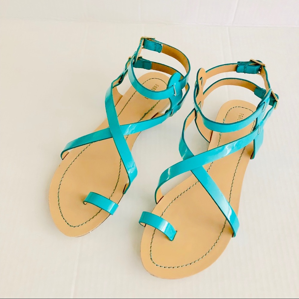 Forever 21 Teal Around the Ankle Sandals Size 7